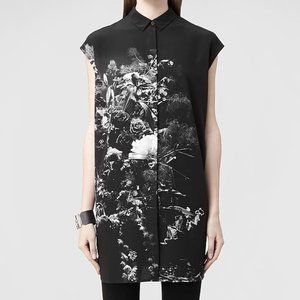 SOLD: Italian Printed Silk All Saints Dress Shirt